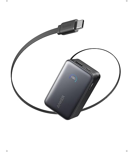 Anker Nano 3 in 1 Tragbares iPhone Ladegerät, 10000mAh Powerbank